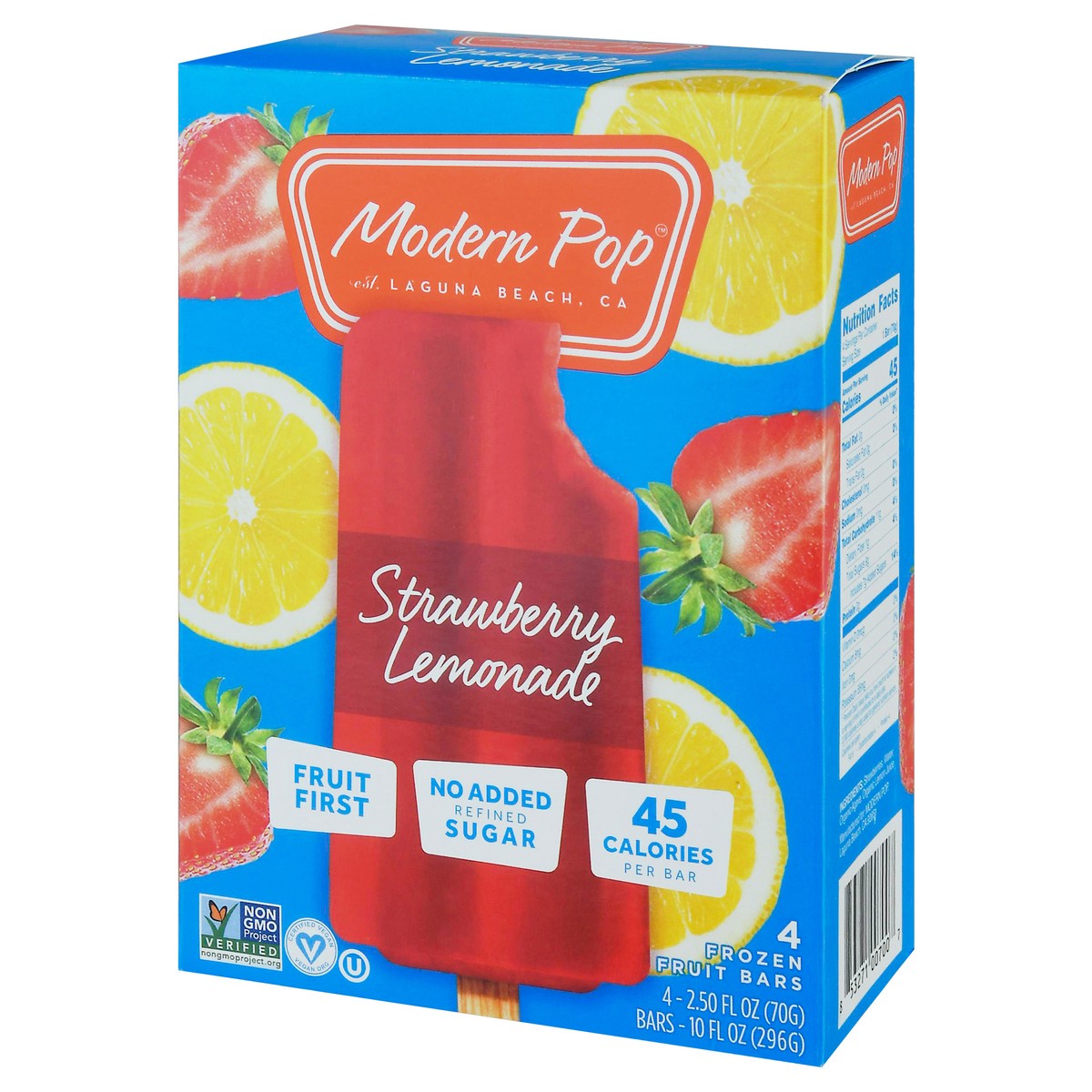 slide 2 of 14, Modern Pop Strawberry Lemonade Frozen Fruit Bars 4 - 2.50 fl oz Bars, 4 ct