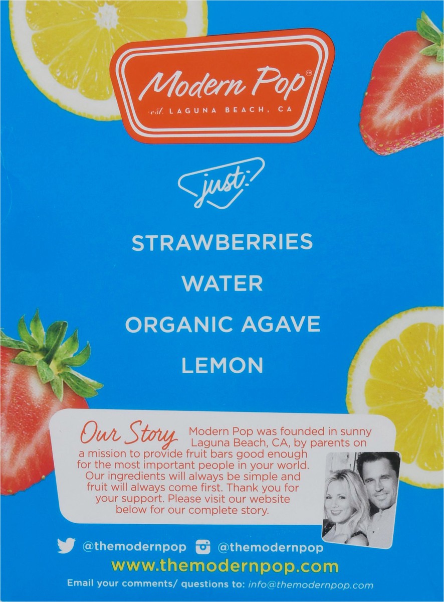 slide 11 of 14, Modern Pop Strawberry Lemonade Frozen Fruit Bars 4 - 2.50 fl oz Bars, 4 ct