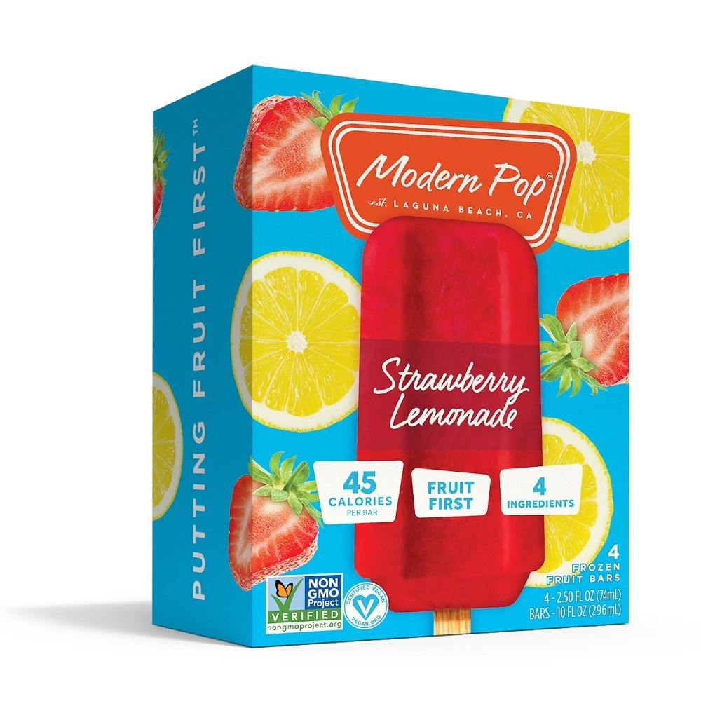slide 1 of 1, Modern Pop Fruit Bar Strawberry Lemonade, 10 fl oz