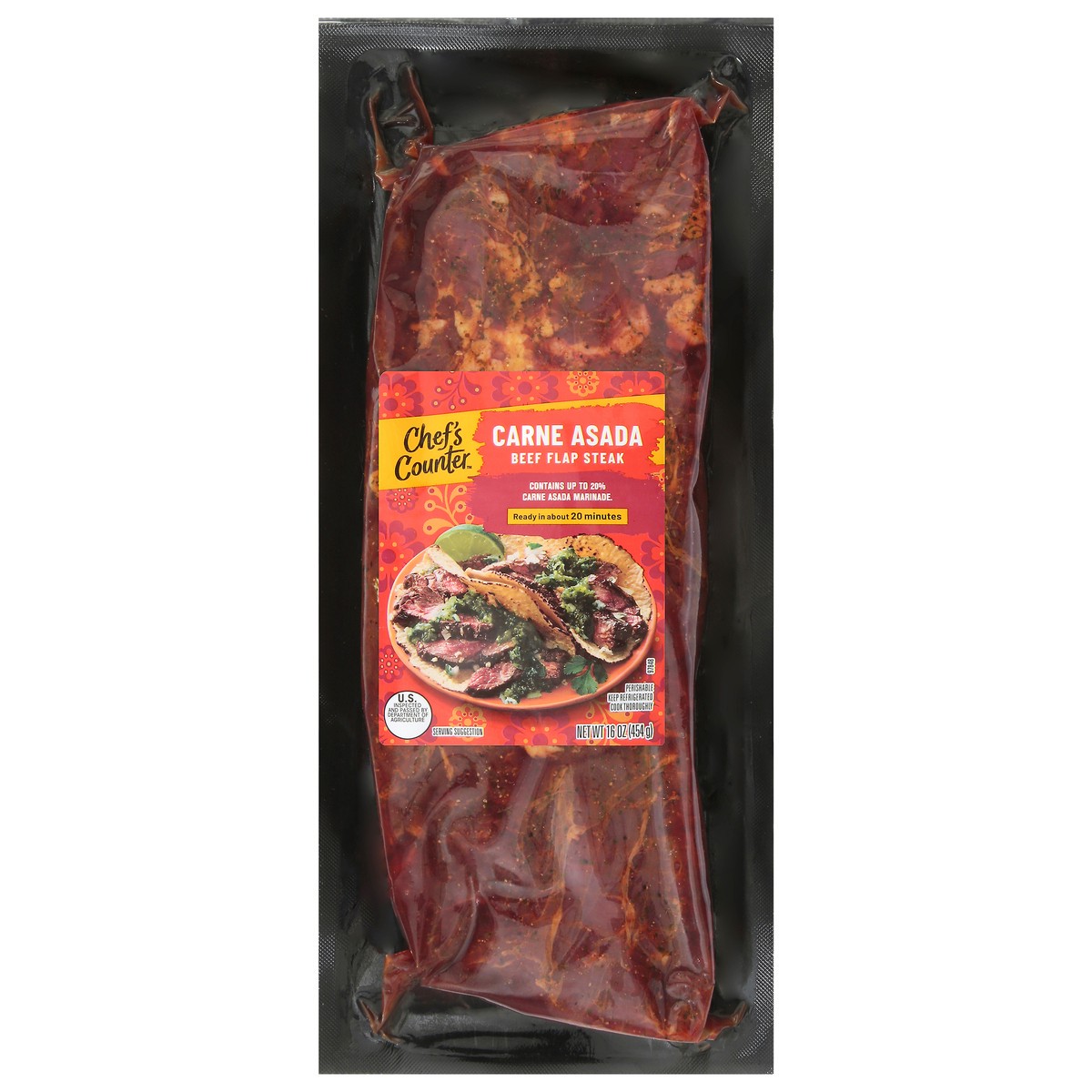 slide 3 of 4, Chef Counter Carne Asada 16 Oz - 16 OZ, 16 oz