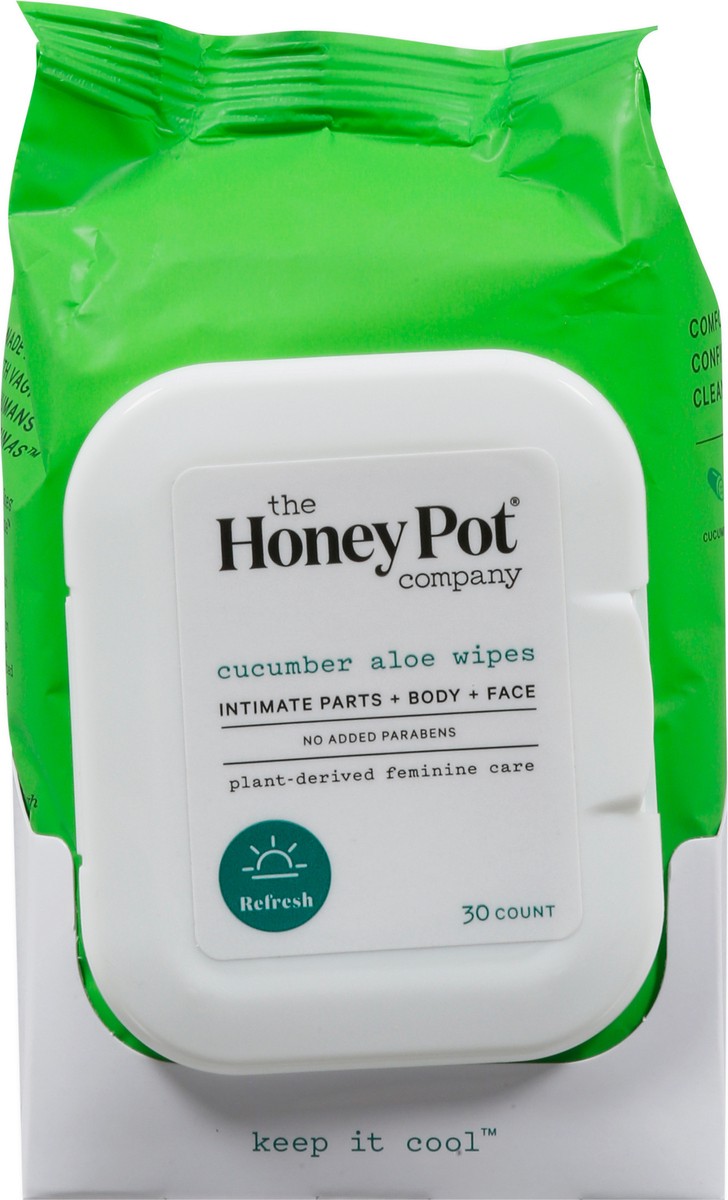 slide 8 of 9, The Honey Pot Company Cucumber Aloe Wipes 30 ea, 30 ct