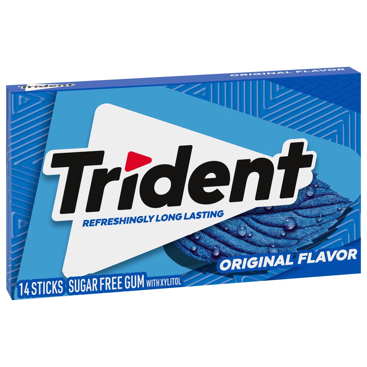 slide 2 of 9, Trident Original Sugar Free Gum, 14 Pieces, 0.94 oz