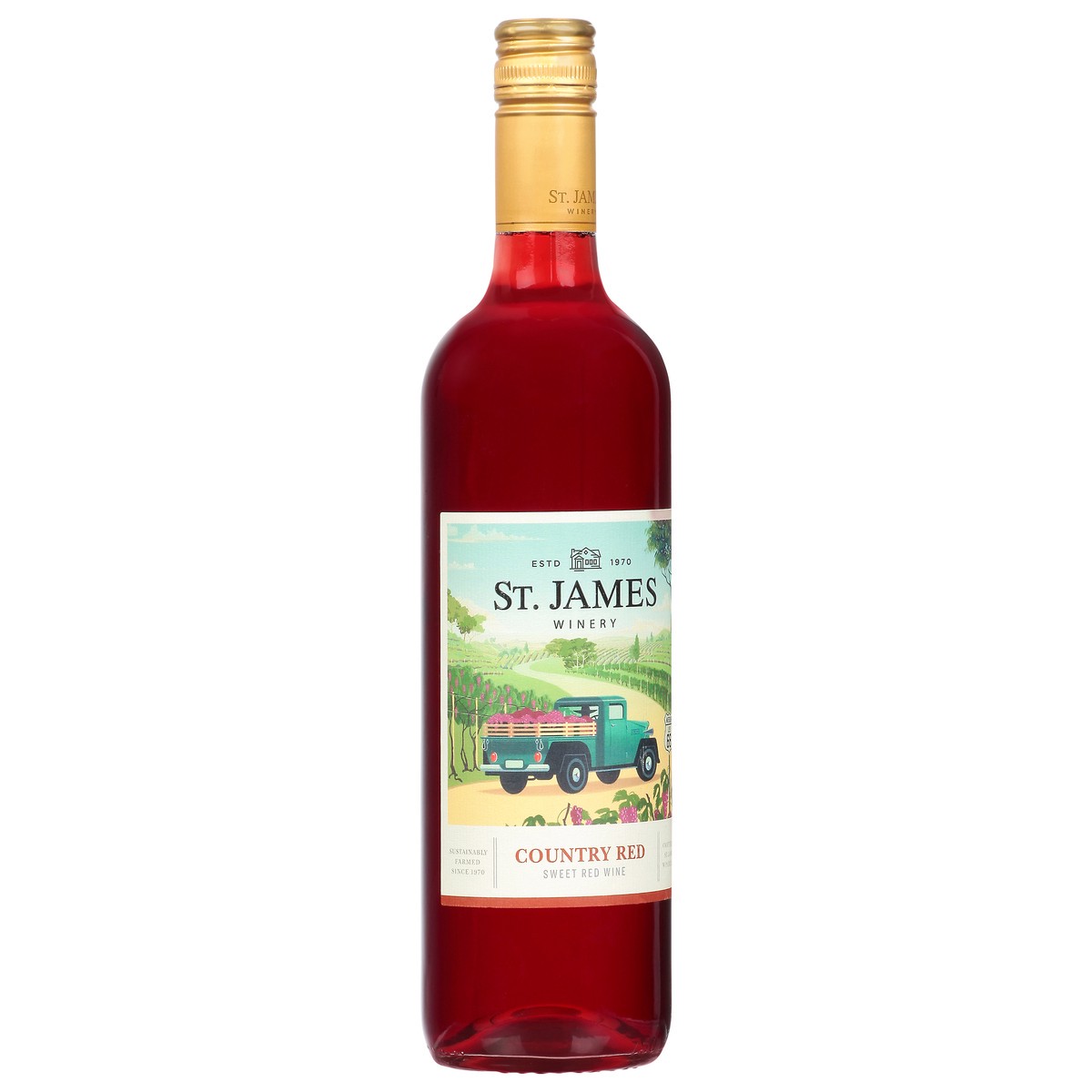 slide 4 of 12, St. James Winery Winery Country Red Sweet Wine, 750 ml