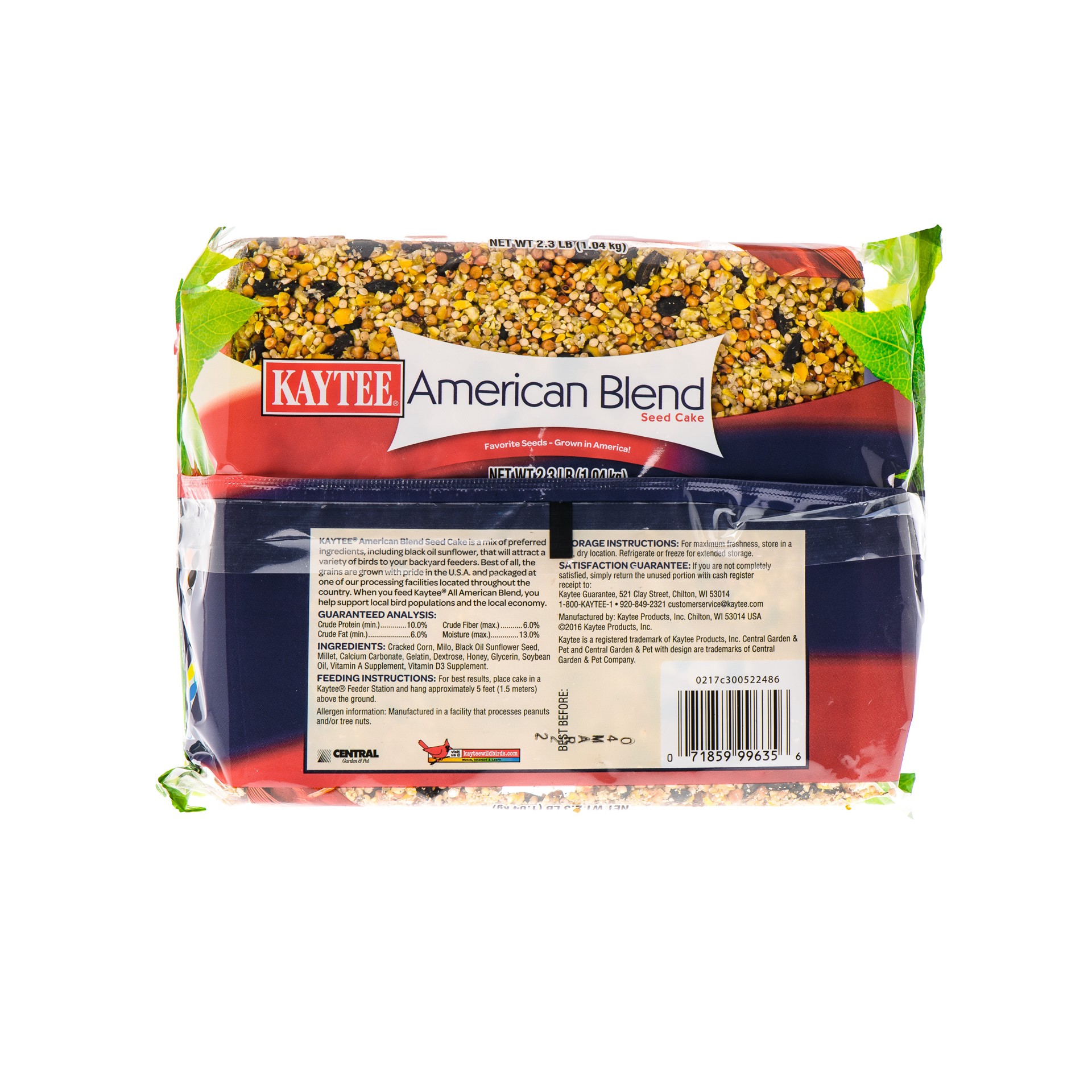 slide 3 of 4, Kaytee American Blend Wild Bird Seed Cake, 35 oz