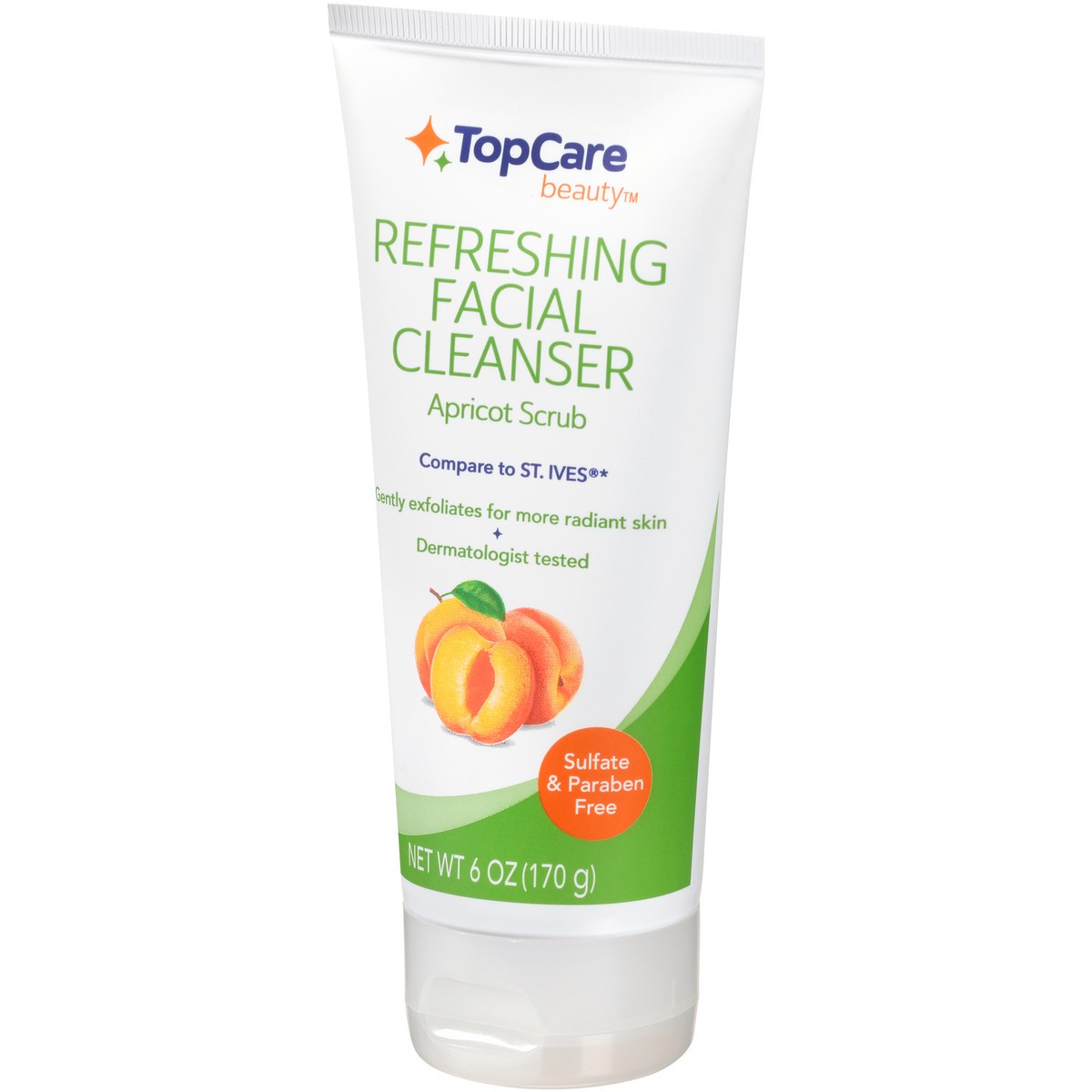 slide 2 of 9, TopCare Refreshing Facial Cleanser Apricot Scrub, 6 oz