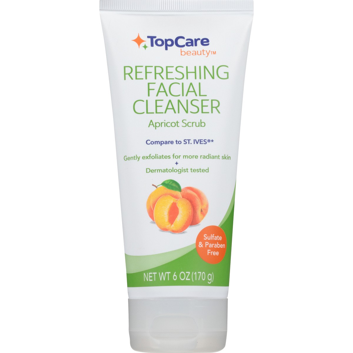 slide 9 of 9, TopCare Refreshing Facial Cleanser Apricot Scrub, 6 oz