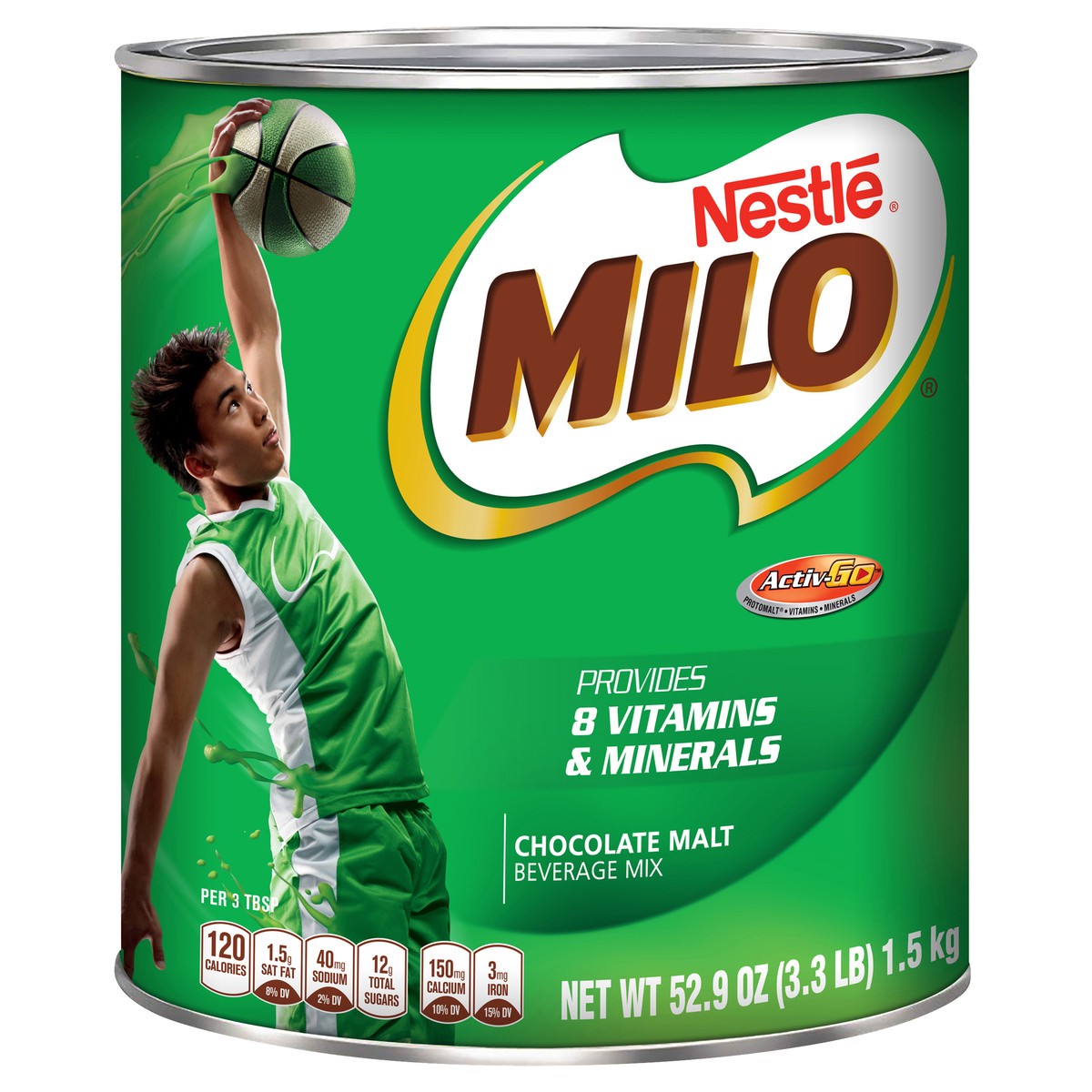 slide 5 of 5, MILO Activ-Go Chocolate Malt Powder Drink Mix 3.307 lb., 3.307 lb
