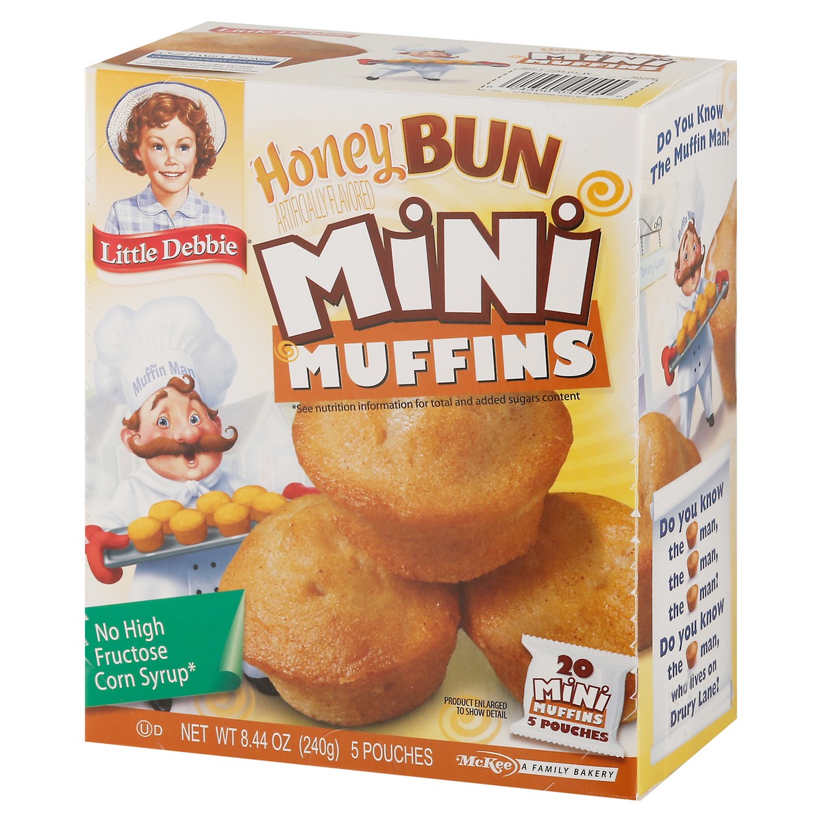 slide 5 of 11, Little Debbie Snack Cakes, Little Debbie Family Pack Mini Muffins (honey bun), 5 ct