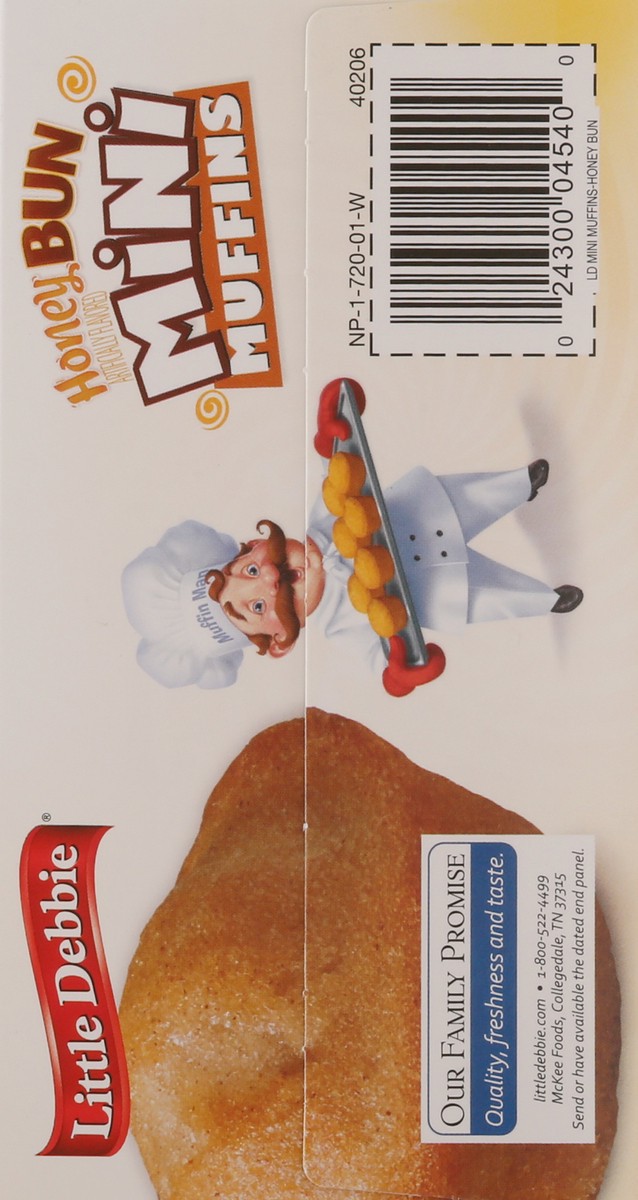 slide 7 of 11, Little Debbie Snack Cakes, Little Debbie Family Pack Mini Muffins (honey bun), 5 ct