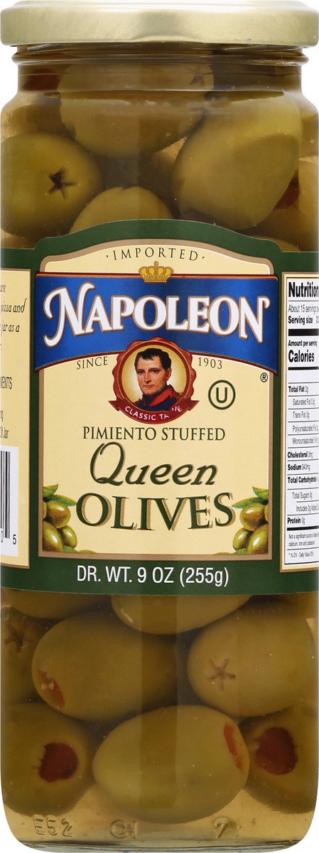 slide 3 of 9, Napoleon Queen Pimiento Stuffed Olives 9 oz, 