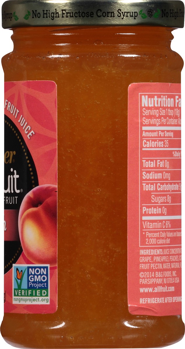 slide 4 of 7, Polaner All Fruit Gluten Free Peach Spreadable Fruit, Peach Fruit Spread, 10 OZ, 10 oz