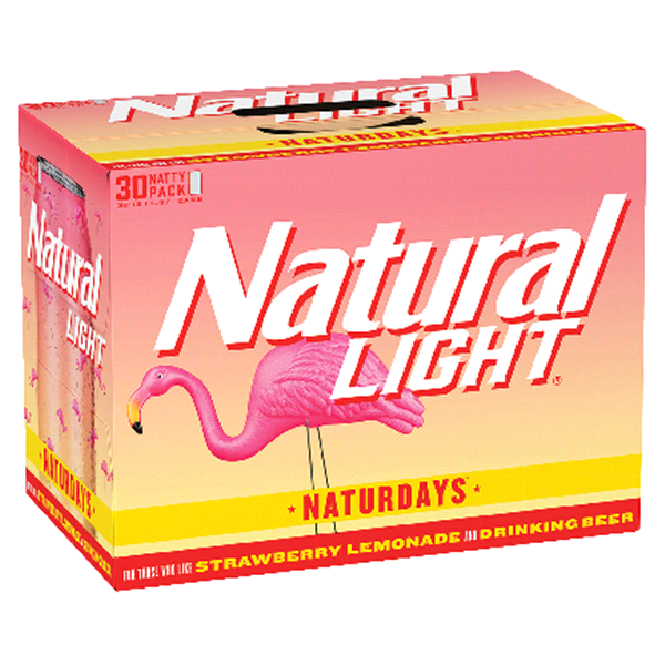 slide 1 of 1, Natural Light Naturdays Strawberry Lemonade, 30 ct; 12 fl oz