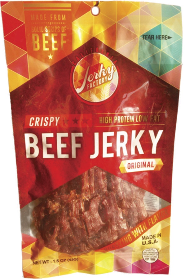 slide 1 of 1, California Jerky Factory Original Crispy Beef Jerky, 1.5 oz