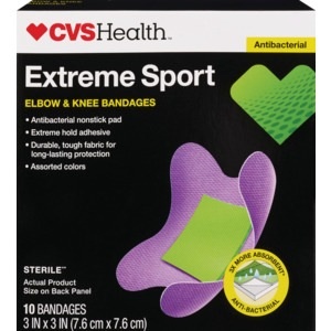 slide 1 of 1, CVS Health Extreme Sport Elbow & Knee Bandages Assorted, 10 ct
