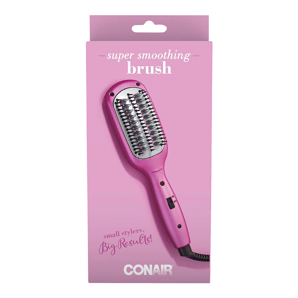 slide 1 of 1, Conair Mini Pro Ceramic Smoothing Brush, 1 ct