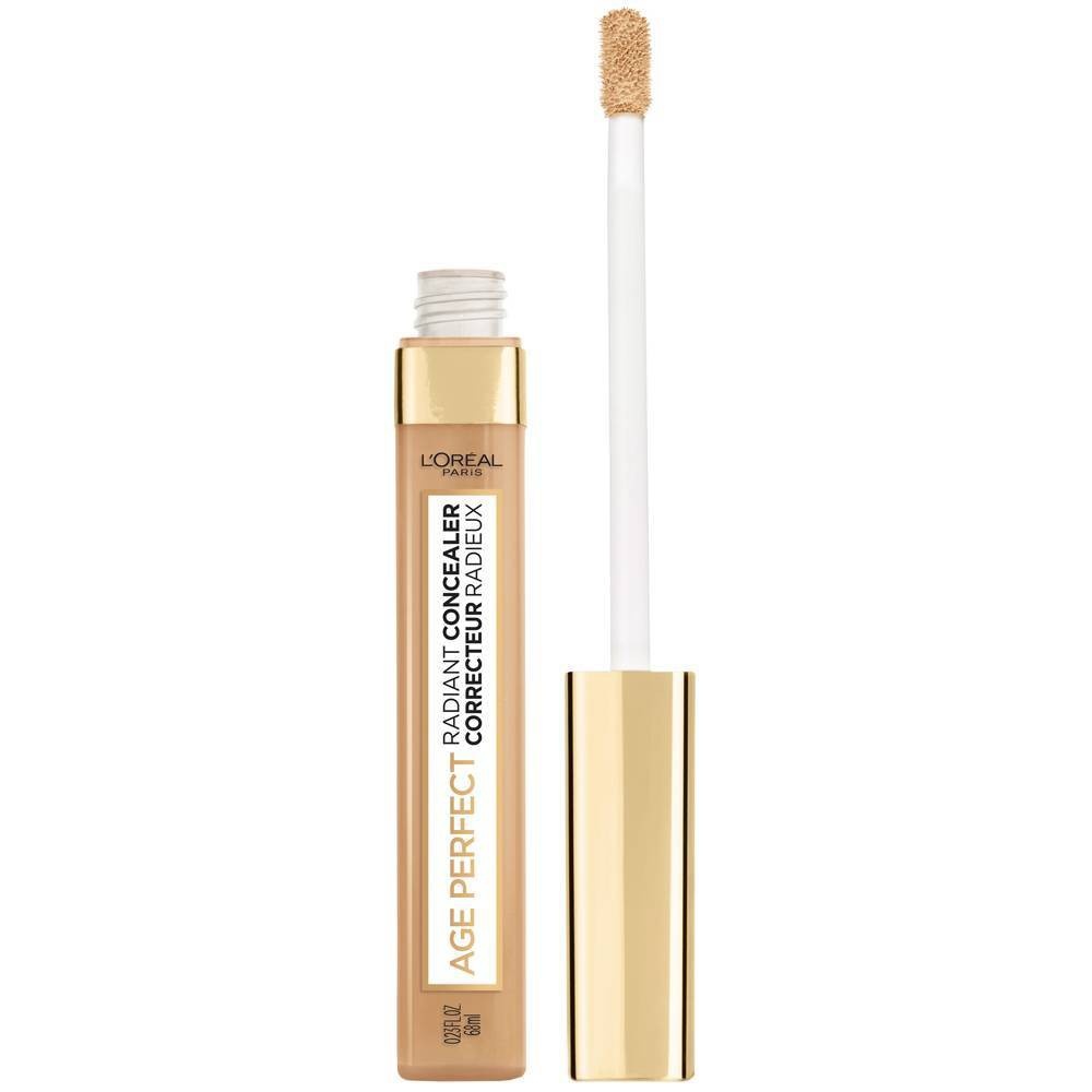 slide 1 of 1, L'Oréal Age Perfect Radiant Concealer With Hydrating Serum, Warm Beige, 0.23 oz
