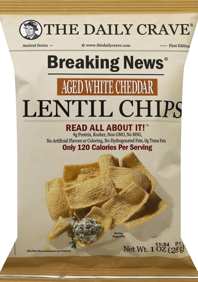 slide 1 of 5, The Daily Crave Lentil Chips 1 oz, 1 ct