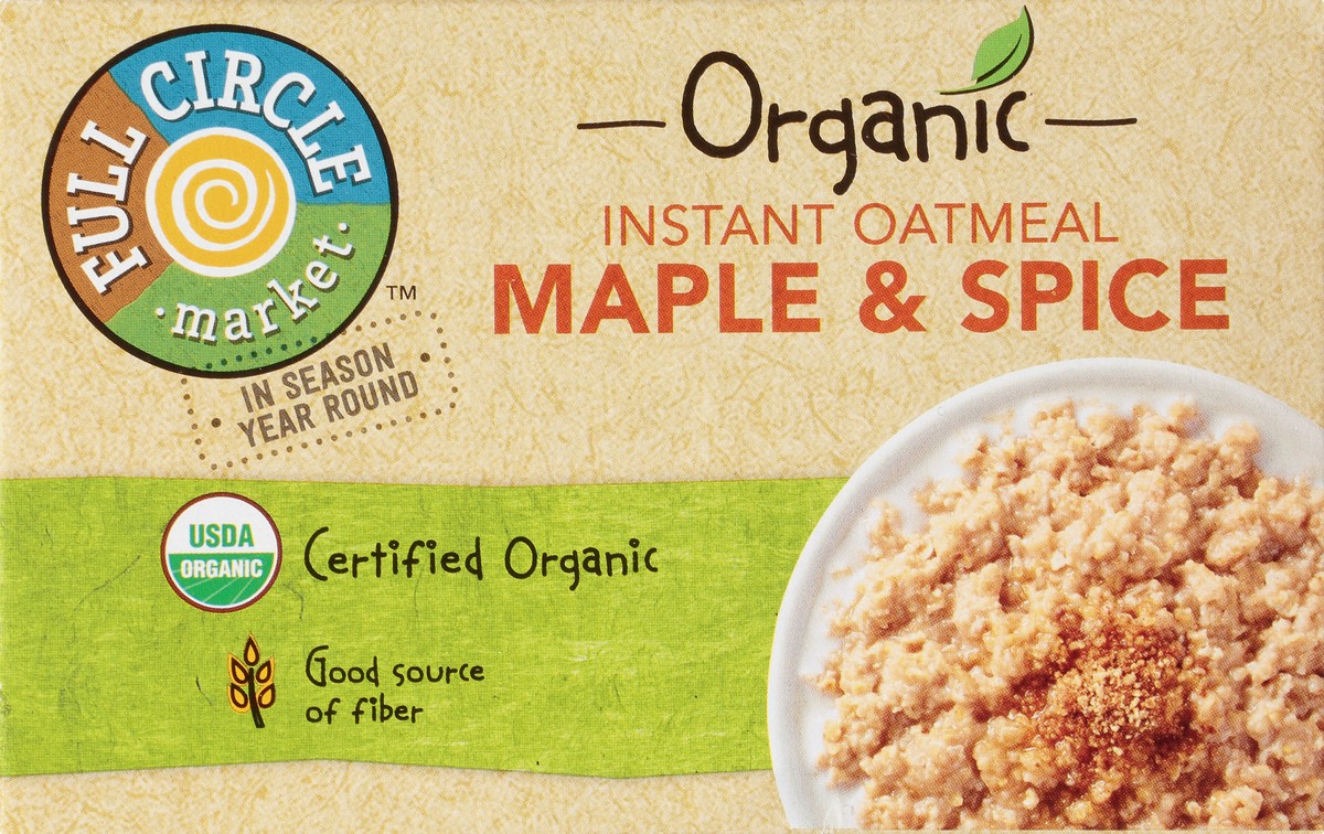 slide 8 of 14, Full Circle Market Organic Maple & Spice Instant Oatmeal 8 ea, 8 ct