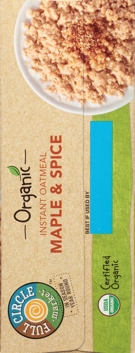 slide 12 of 14, Full Circle Market Organic Maple & Spice Instant Oatmeal 8 ea, 8 ct