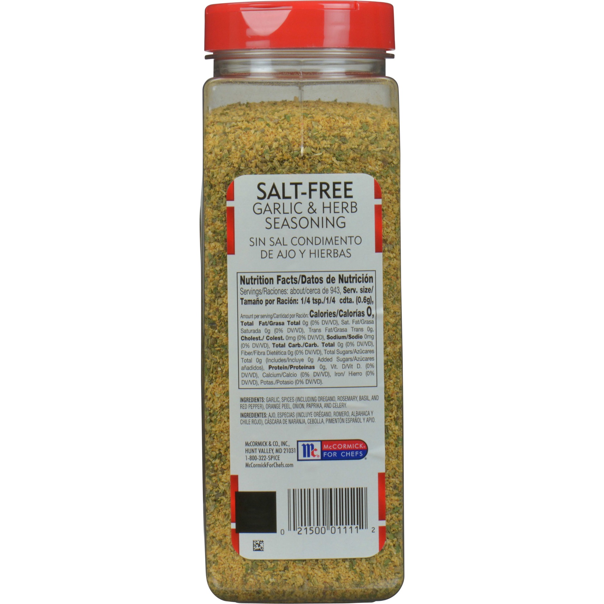 slide 2 of 5, McCormick Perfect Pinch Garlic & Herb Salt-Free Seasoning, 20 oz, 20 oz