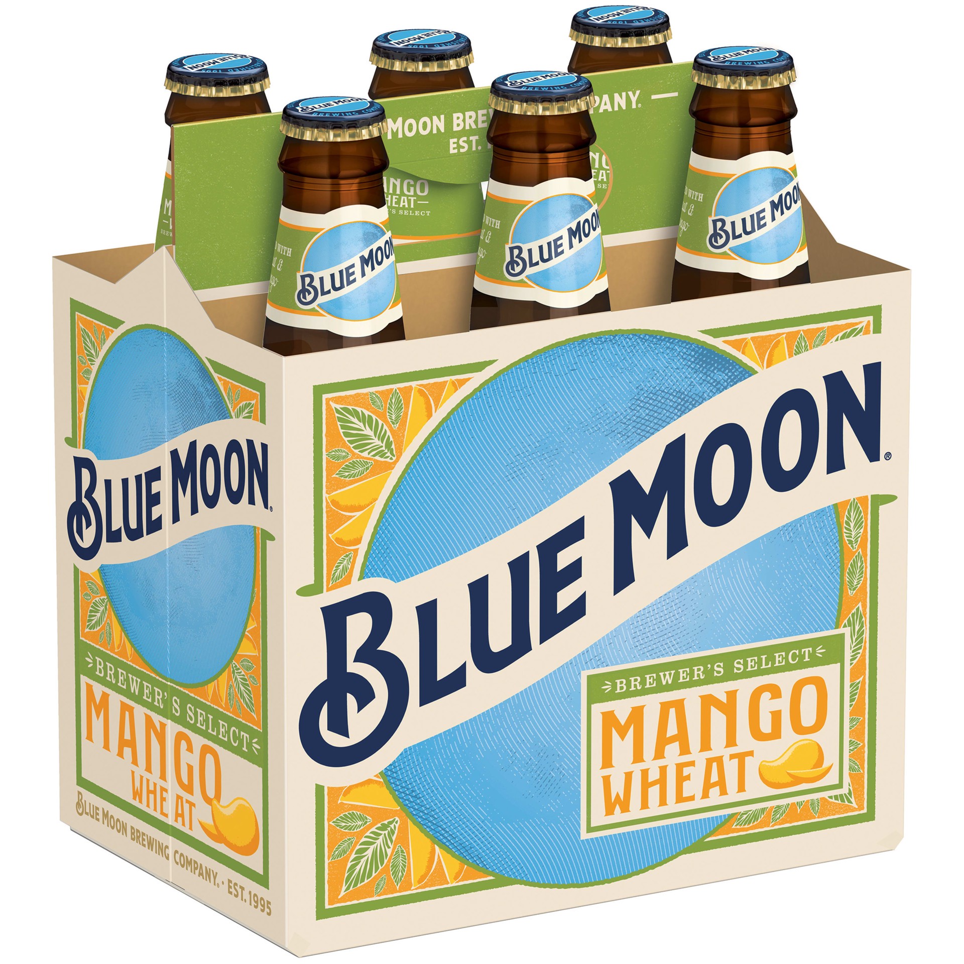 slide 1 of 3, Blue Moon Mango Wheat, 6 ct; 12 oz