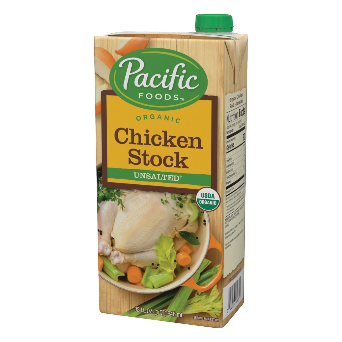 slide 3 of 9, Pacific Foods Organic Unsalted Chicken Stock, 32 fl oz