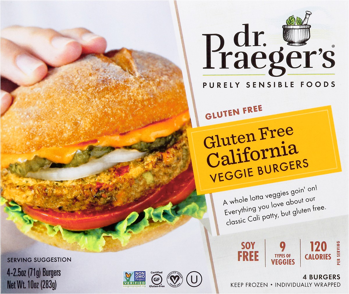 slide 3 of 11, Dr. Praeger's Gluten Free California Veggie Burgers 4 ea, 4 ct; 2.5 oz