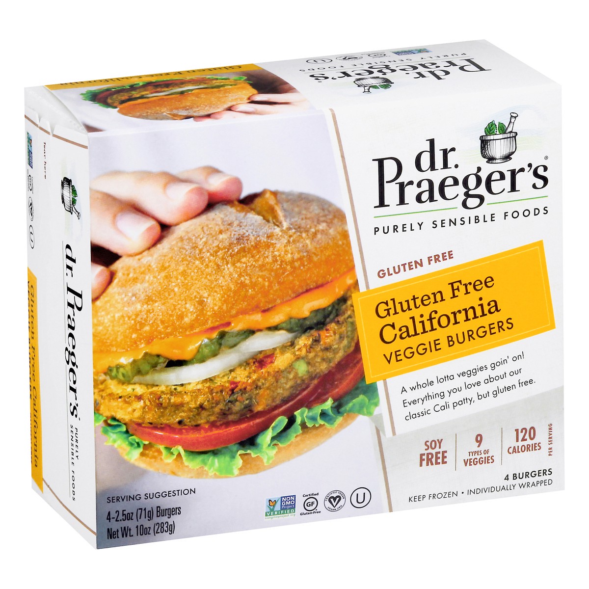 slide 7 of 11, Dr. Praeger's Gluten Free California Veggie Burgers 4 ea, 4 ct; 2.5 oz