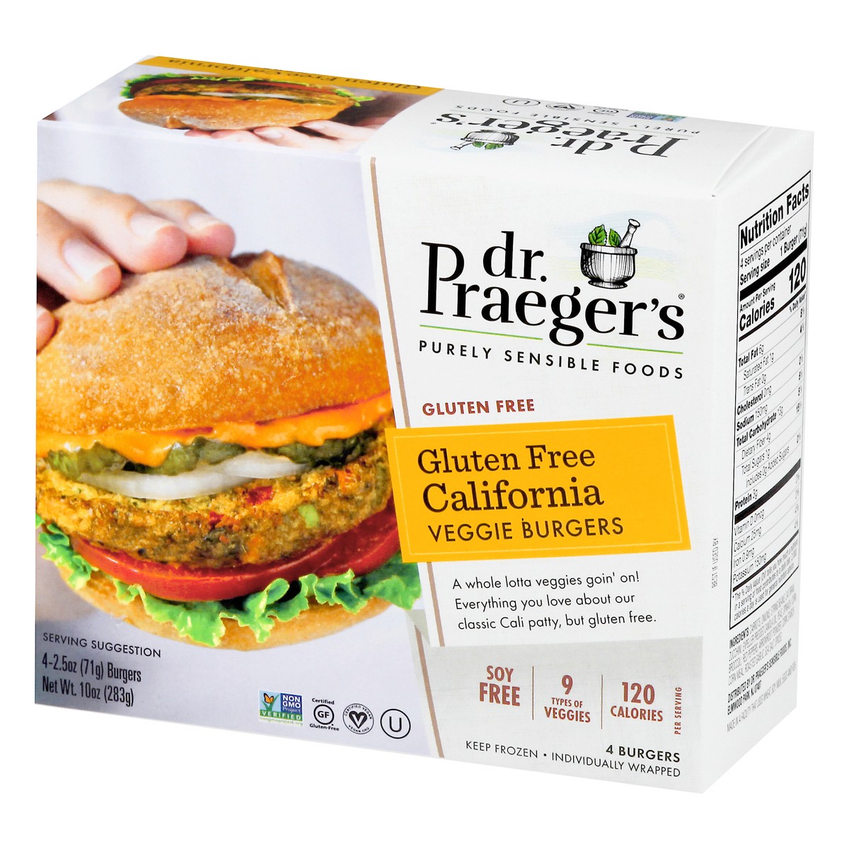 slide 8 of 11, Dr. Praeger's Gluten Free California Veggie Burgers 4 ea, 4 ct; 2.5 oz