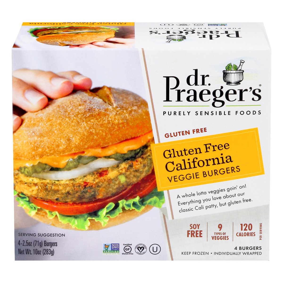 slide 1 of 11, Dr. Praeger's Gluten Free California Veggie Burgers 4 ea, 4 ct; 2.5 oz