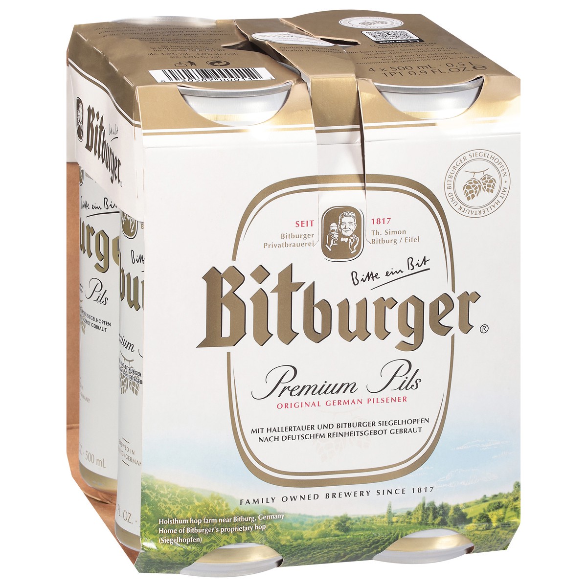 slide 2 of 13, Bitburger Premium Pils Beer 4 - 16.9 fl oz Cans, 4 ct; 16 oz