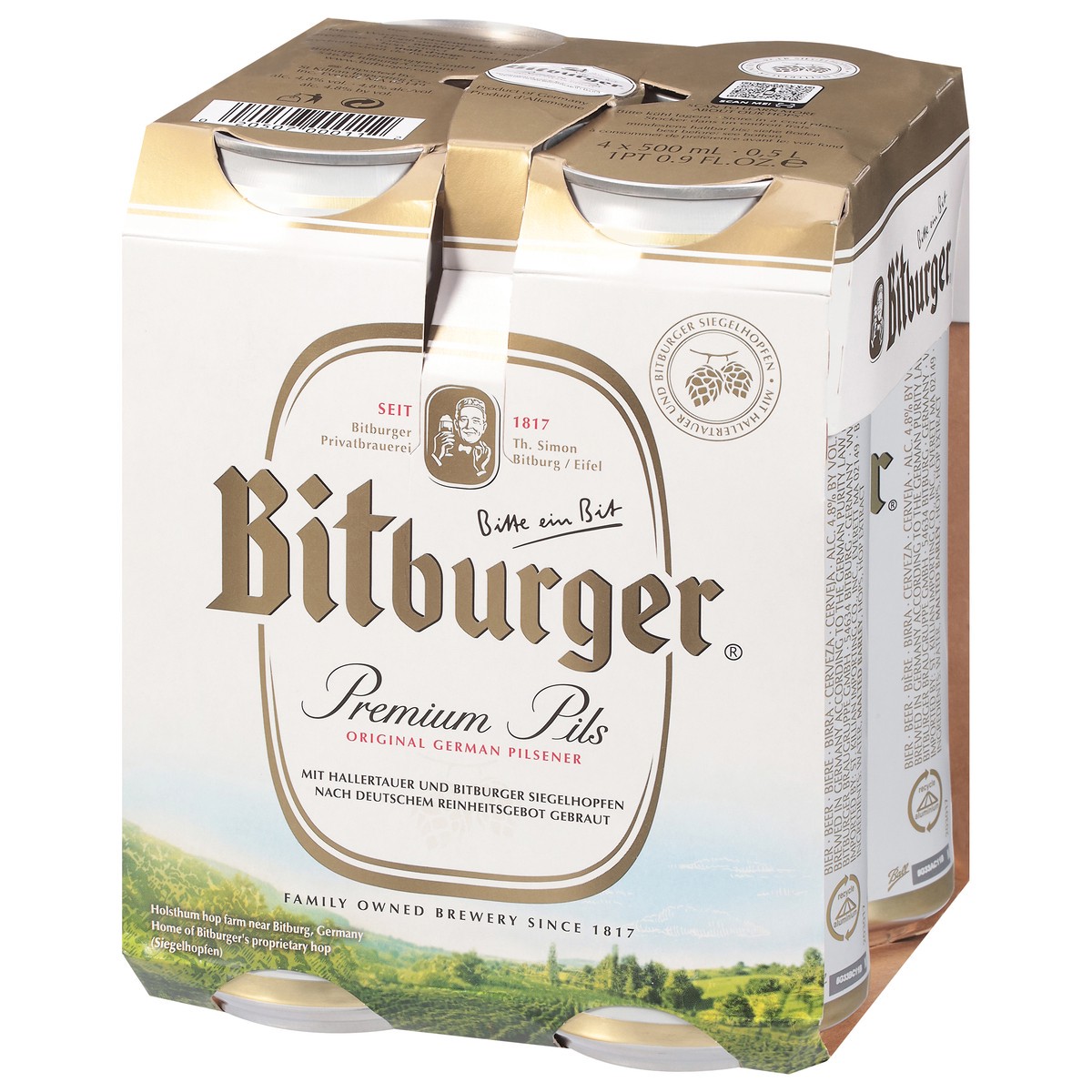 slide 3 of 13, Bitburger Premium Pils Beer 4 - 16.9 fl oz Cans, 4 ct; 16 oz