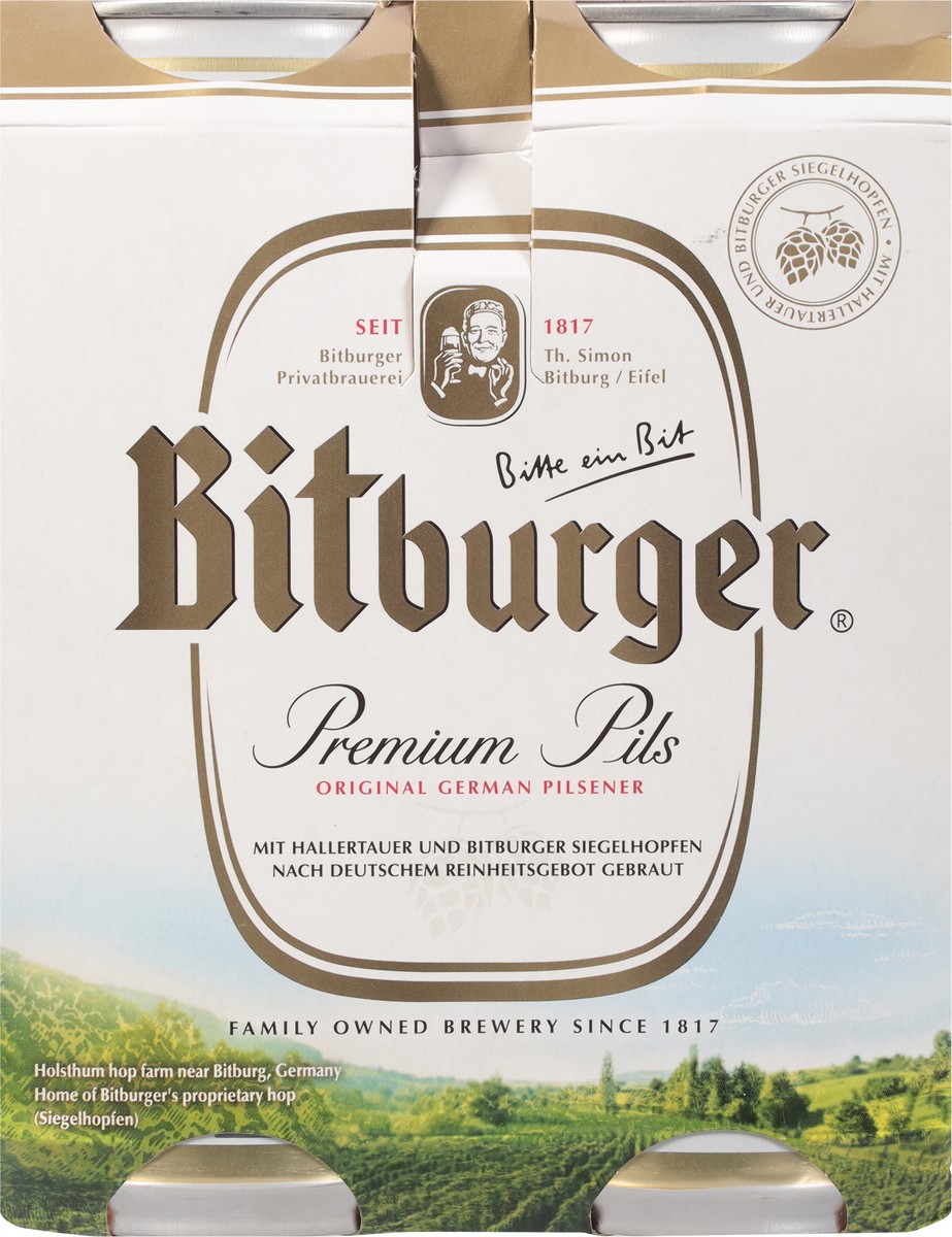 slide 6 of 13, Bitburger Premium Pils Beer 4 - 16.9 fl oz Cans, 4 ct; 16 oz