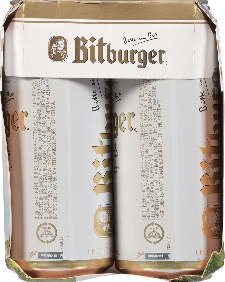 slide 9 of 13, Bitburger Premium Pils Beer 4 - 16.9 fl oz Cans, 4 ct; 16 oz