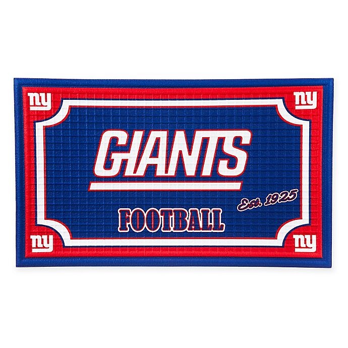 slide 1 of 1, NFL New York Giants Embossed Door Mat, 1 ct