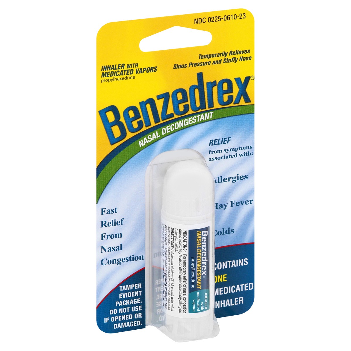 slide 5 of 9, Benzedrex Nasal Decongestant Inhaler With Medicated Vapors, 1 ct