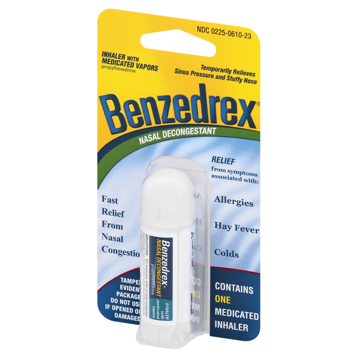 slide 2 of 9, Benzedrex Nasal Decongestant Inhaler With Medicated Vapors, 1 ct