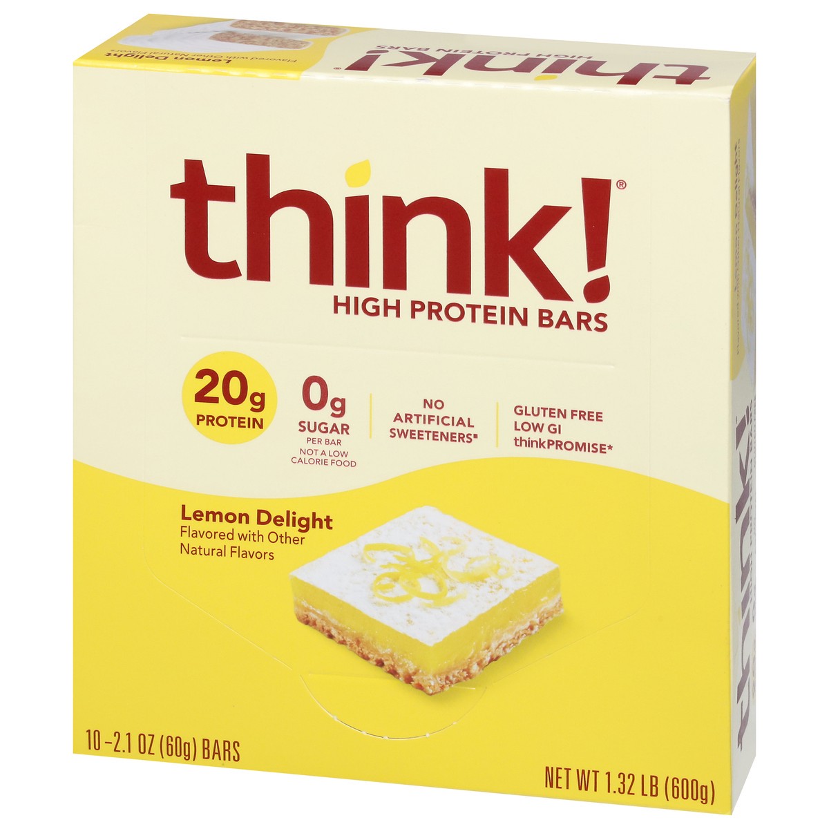 slide 7 of 12, think! Lemon Delight High Protein Bars 10 - 2.1 oz Bars, 10 ct; 2.1 oz