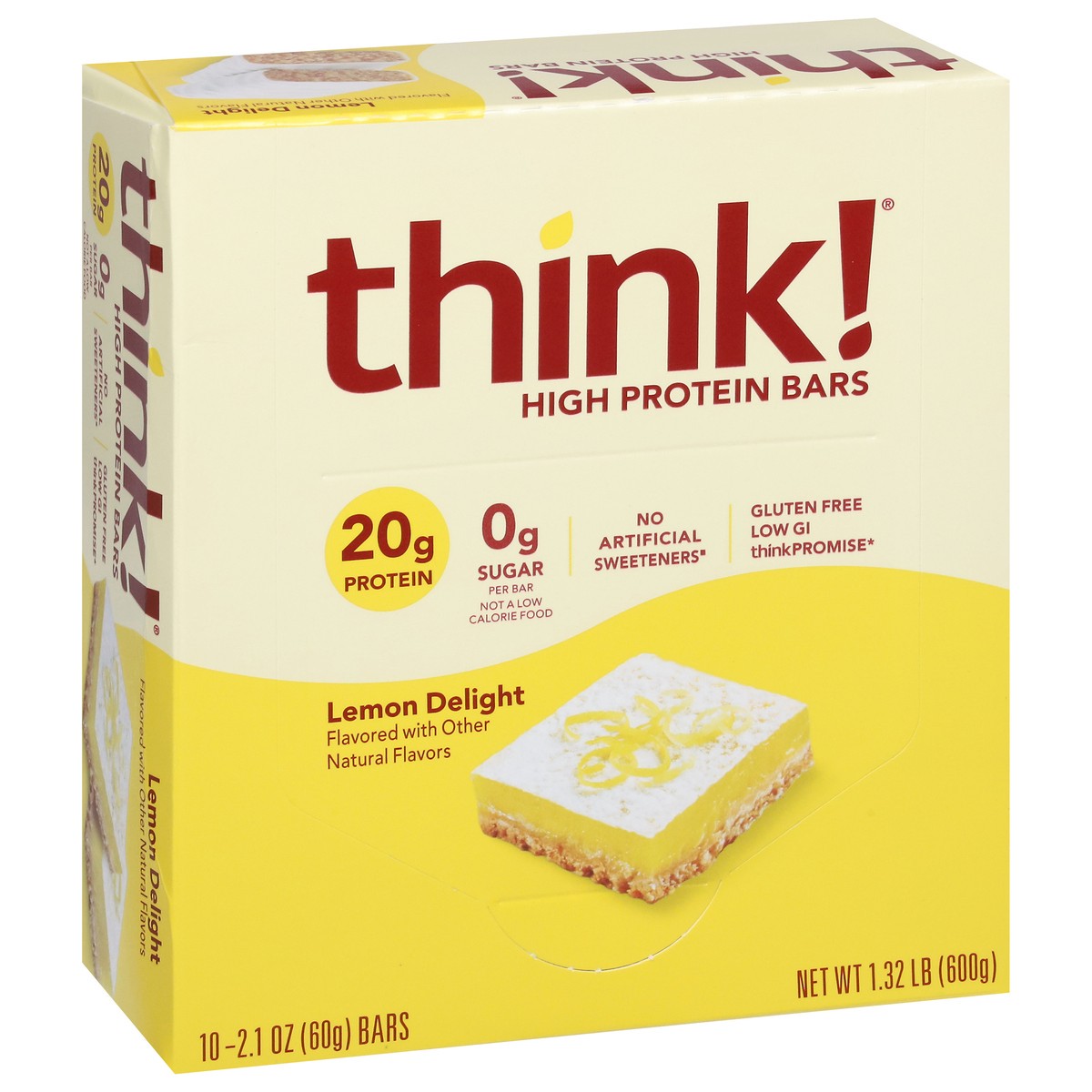 slide 9 of 12, think! Lemon Delight High Protein Bars 10 - 2.1 oz Bars, 10 ct; 2.1 oz