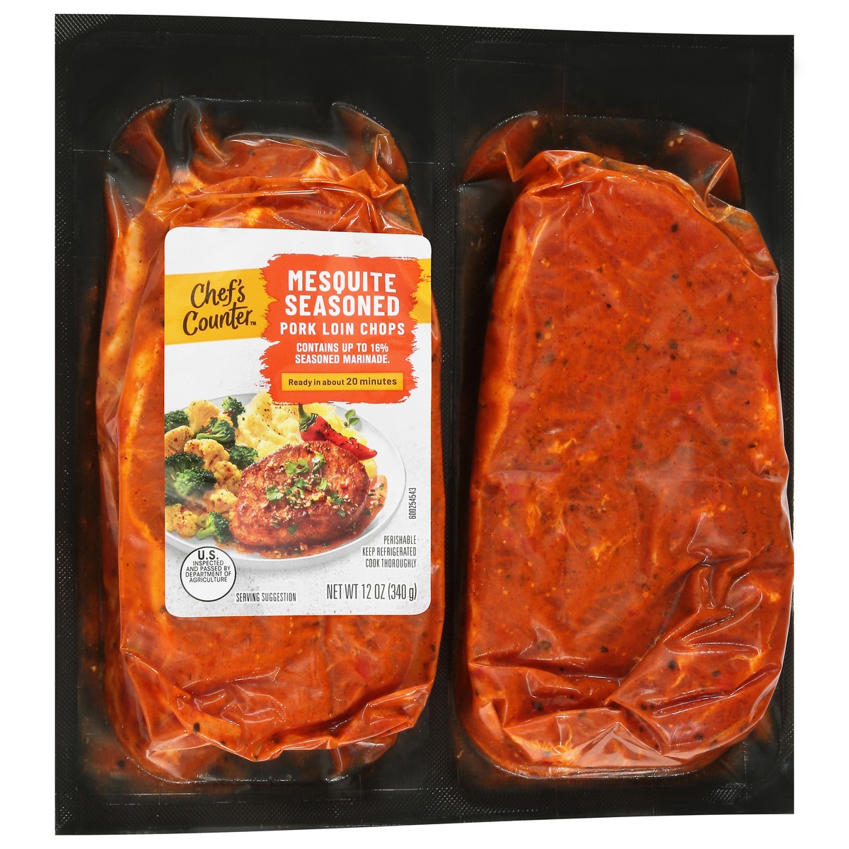 slide 4 of 4, Chefs Counter Pork Chops Mesquite 12 Oz - 12 OZ, 12 oz