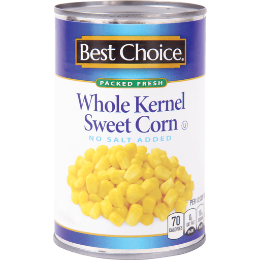 slide 1 of 1, Best Choice No Salt Whole Kernel Corn, 15.25 oz