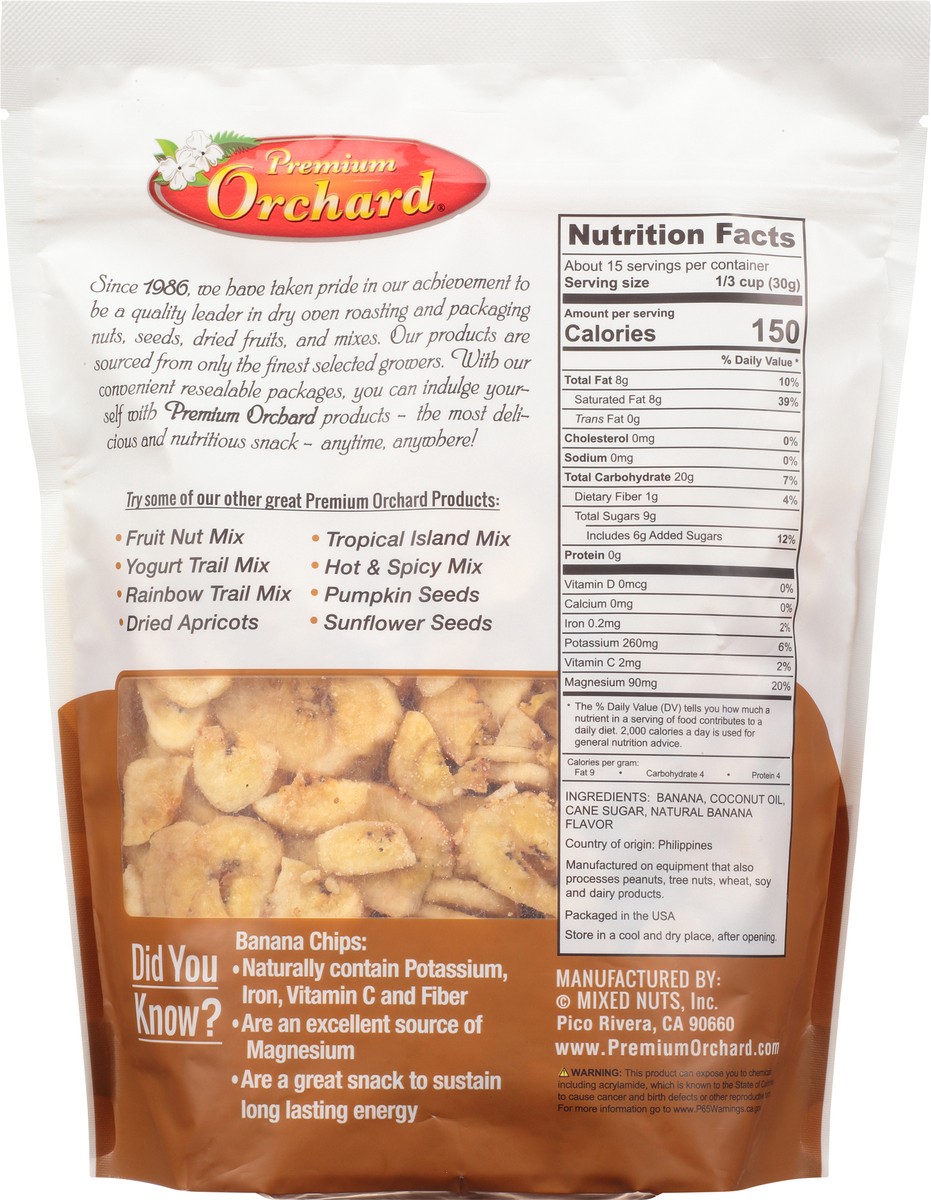 slide 6 of 12, Premium Orchard Banana Chips - 16 OZ, 16 oz