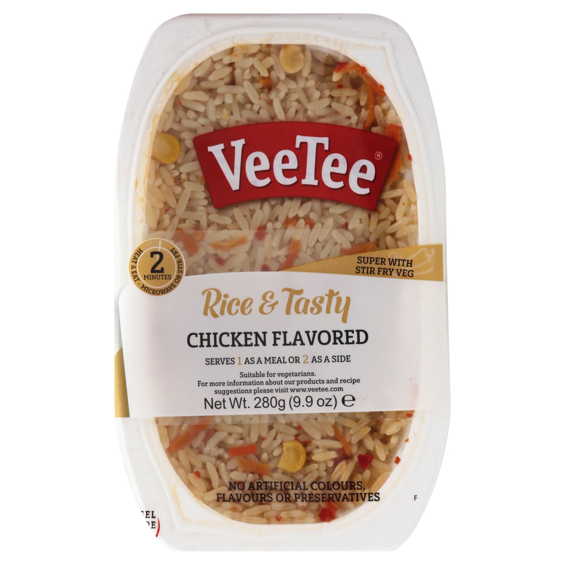 slide 1 of 1, VeeTee Dine In Chicken Flavour Rice, 9.9 oz