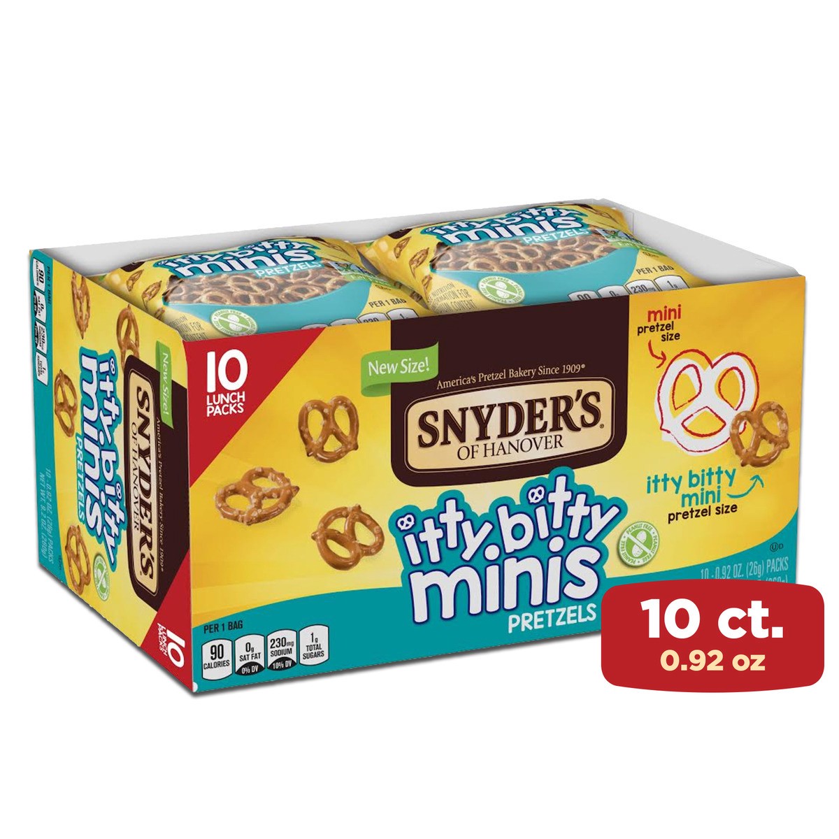 slide 1 of 5, Snyder's of Hanover Itty Bitty Minis Pretzels, 9.19 oz