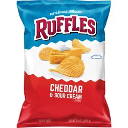 Ruffles Cheddar And Sour Cream Chips - 8oz