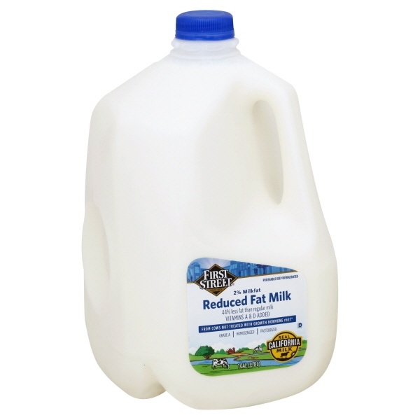 slide 1 of 1, First Street 2% Reduced Fat Milk, 128 oz