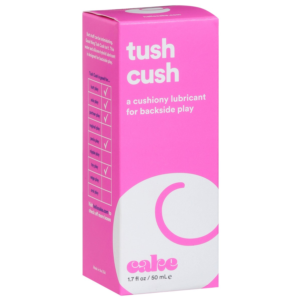 slide 8 of 9, Cake Tush Cush Lubricant 1.7 fl oz, 1.7 fl oz