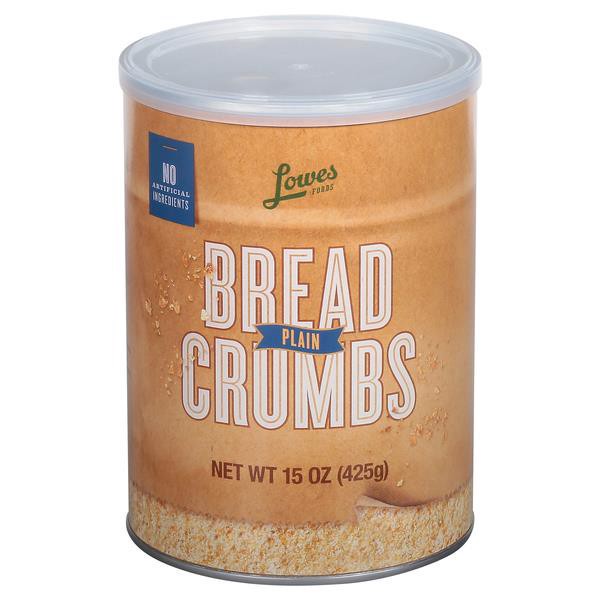 slide 1 of 1, Lowes Foods Plain Bread Crumbs, 15 oz