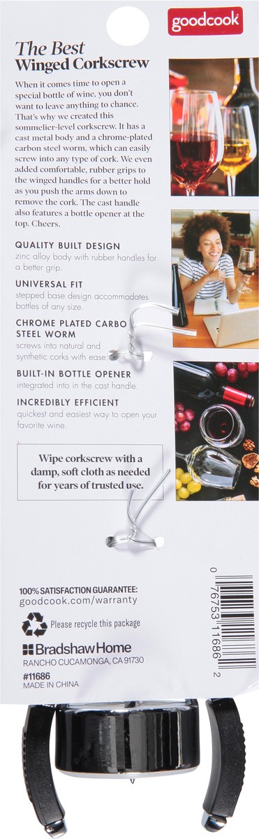 slide 3 of 9, Good Cook Winged Gourmet Corkscrew, 1 ct