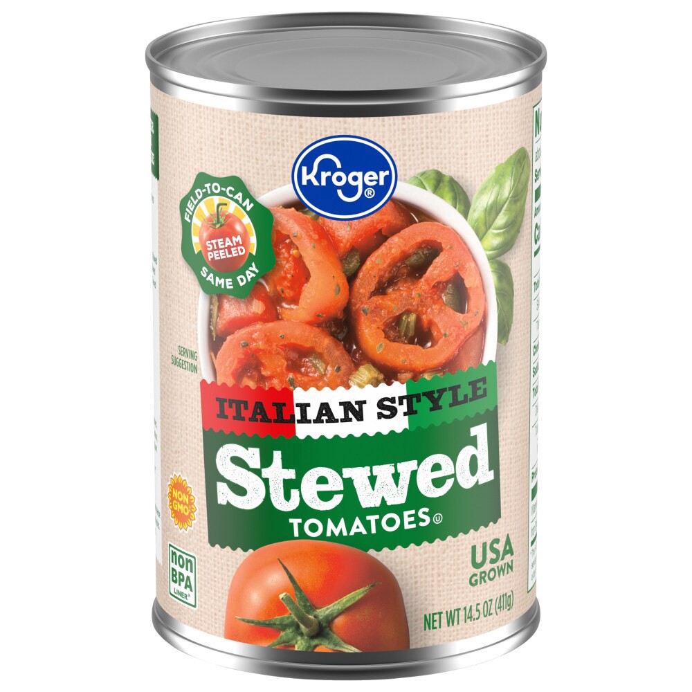 slide 2 of 3, Kroger Italian Style Stewed Tomatoes, 14.5 oz